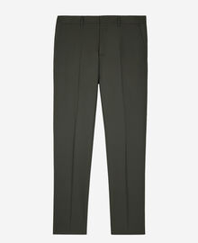 The Kooples HOMME KAKI pantalon de costume en laine kaki coupe ajustée