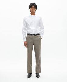 The Kooples HOMME WHITE chemise formelle col officier blanche