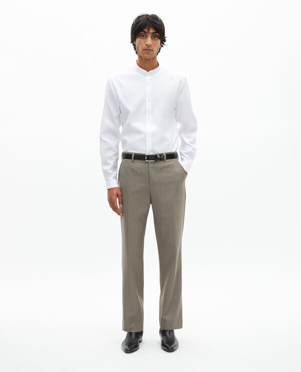 The Kooples HOMME WHITE chemise formelle col officier blanche
