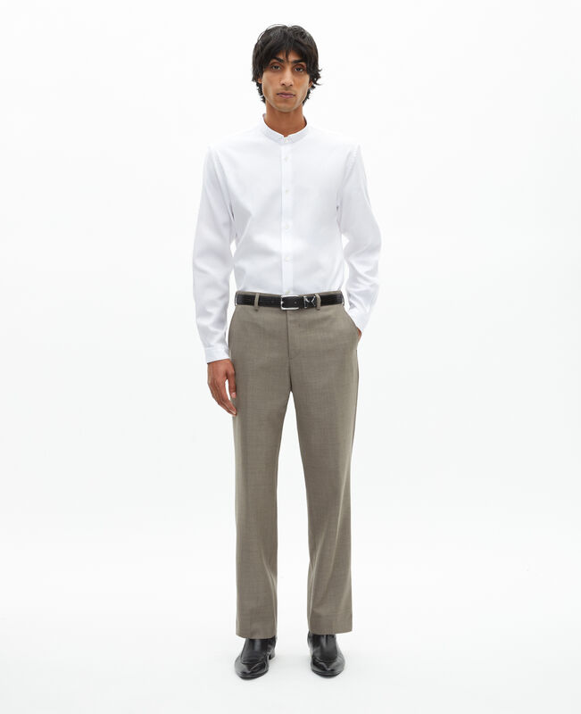The Kooples HOMME WHITE chemise formelle col officier blanche
