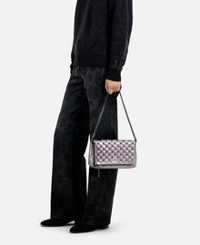 The Kooples FEMME GUN METAL pochette héritage small en cuir gunmetal