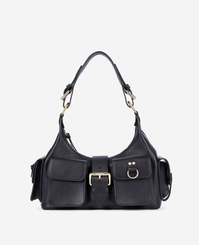 The Kooples FEMME BLACK sac amelia en cuir grainé noir