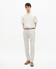 The Kooples HOMME ECRU pantalon de costume écru
