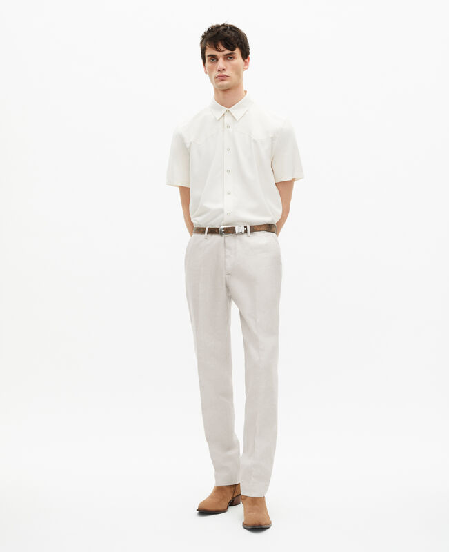 The Kooples HOMME ECRU pantalon de costume écru