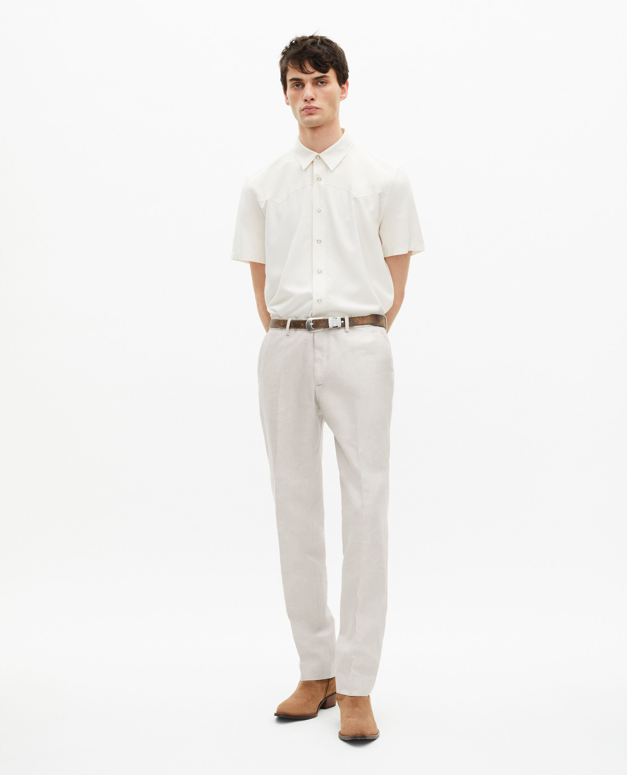 Pantalon de costume écru, ECRU, hi-res image number null