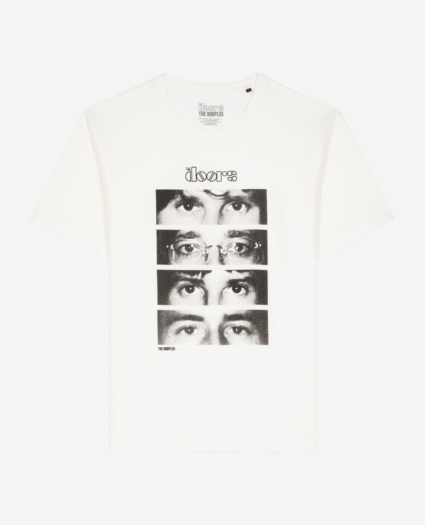 The Kooples MIXED ECRU mixed t-shirt the doors x the kooples ecru