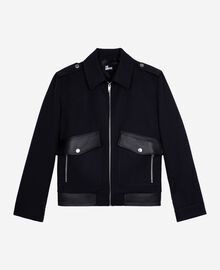 The Kooples HOMME NAVY blouson en laine bleu marine