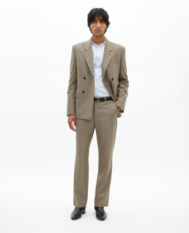 The Kooples HOMME BEIGE MELANGE veste de costume en laine beige