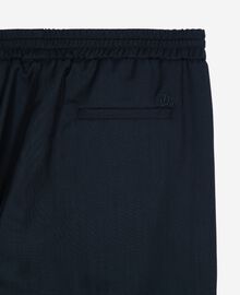 The Kooples FEMME DARK NAVY pantalon droit en laine bleu foncé