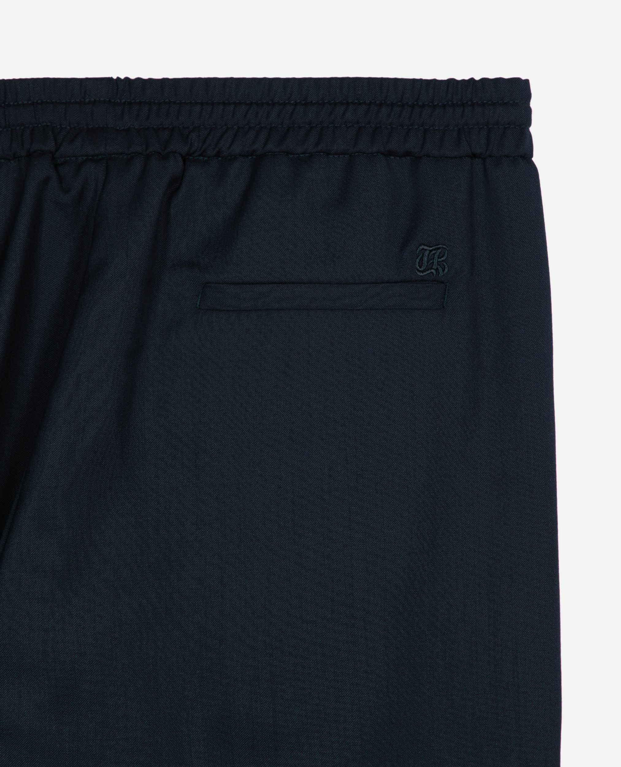 Pantalon droit en laine bleu foncé, DARK NAVY, hi-res image number null