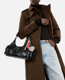The Kooples FEMME BLACK sac amelia en cuir craquelé noir