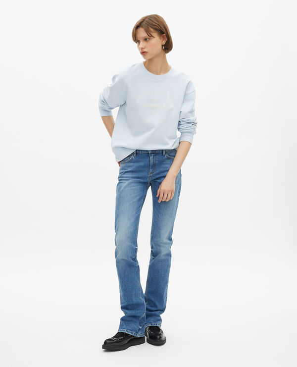The Kooples FEMME BABY BLUE jean slim long bleu clair