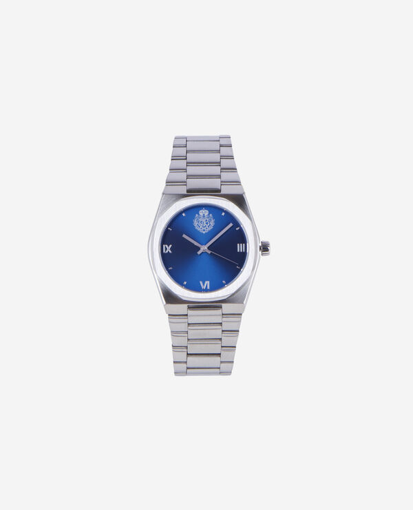 The Kooples MIXTE NAVY / SILVER montre avec blazon argentée cadran bleu