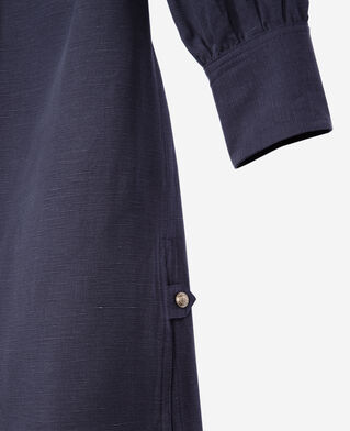 The Kooples FEMME NAVY robe courte en lin bleu marine