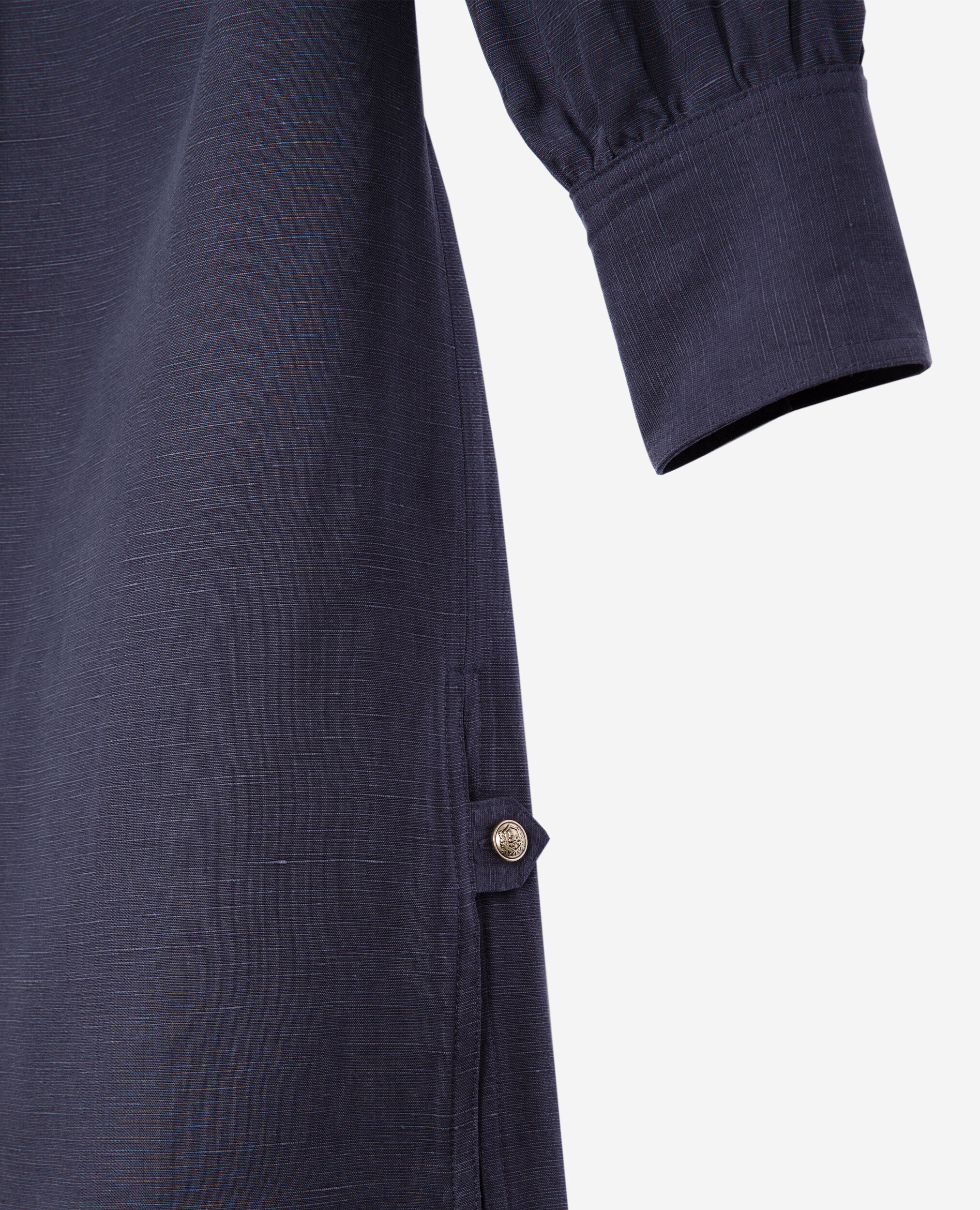 Robe courte en lin bleu marine, NAVY, hi-res image number null