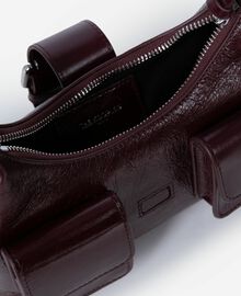 The Kooples FEMME BORDEAUX sac amelia small en cuir craquelé bordeaux