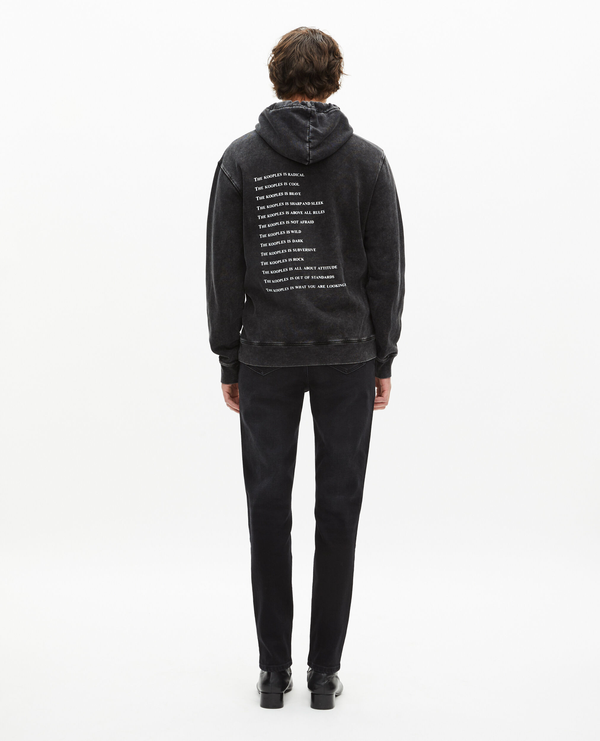 Sweatshirt à capuche What is noir, BLACK WASHED, hi-res image number null