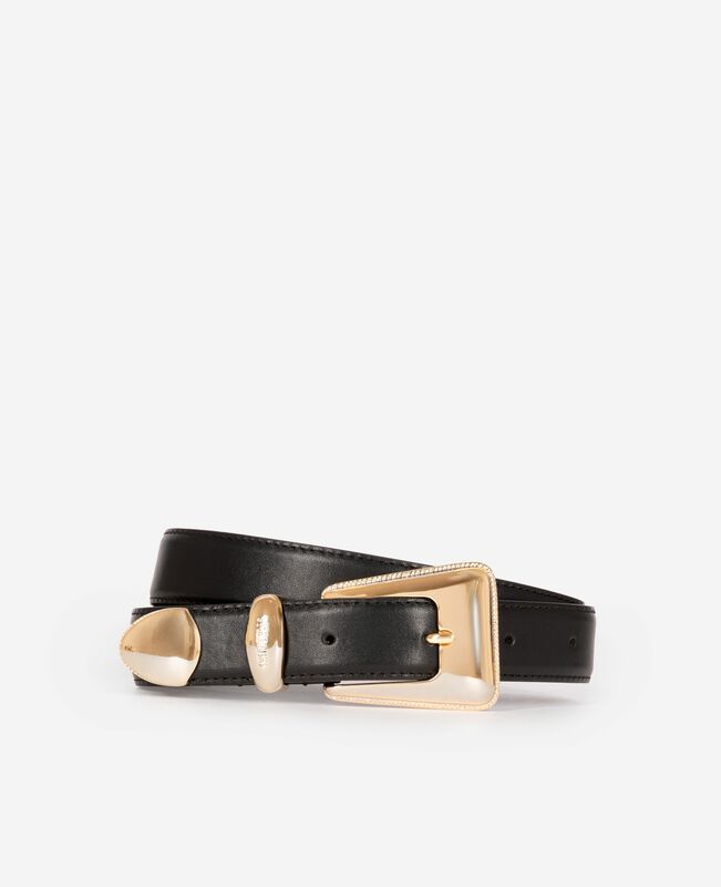 The Kooples FEMME BLACK ceinture en cuir noire