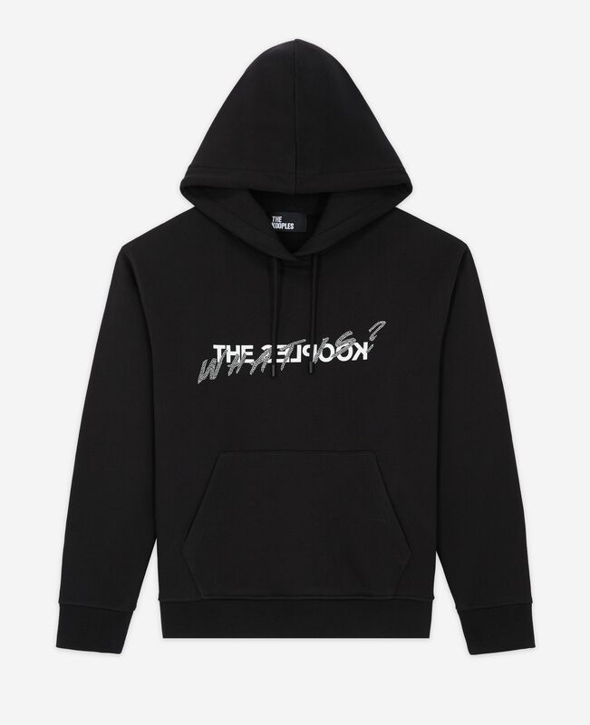 The Kooples FEMME BLACK sweatshirt à capuche what is avec strass noir