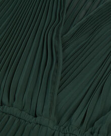 The Kooples FEMME WOOD KAKI robe longue plissée verte