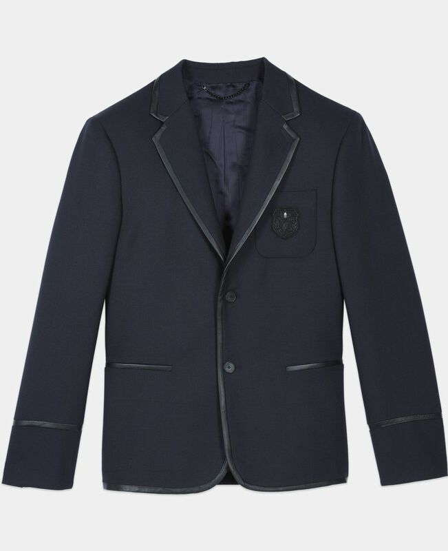 The Kooples HOMME DARK NAVY veste en laine mélangée bleu marine