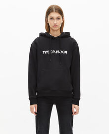 The Kooples FEMME BLACK sweatshirt à capuche what is avec strass noir