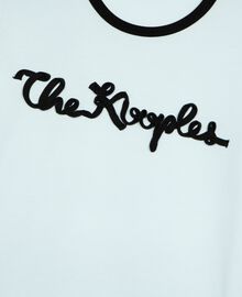 The Kooples FEMME BABY BLUE t-shirt broderie ruban bleu clair