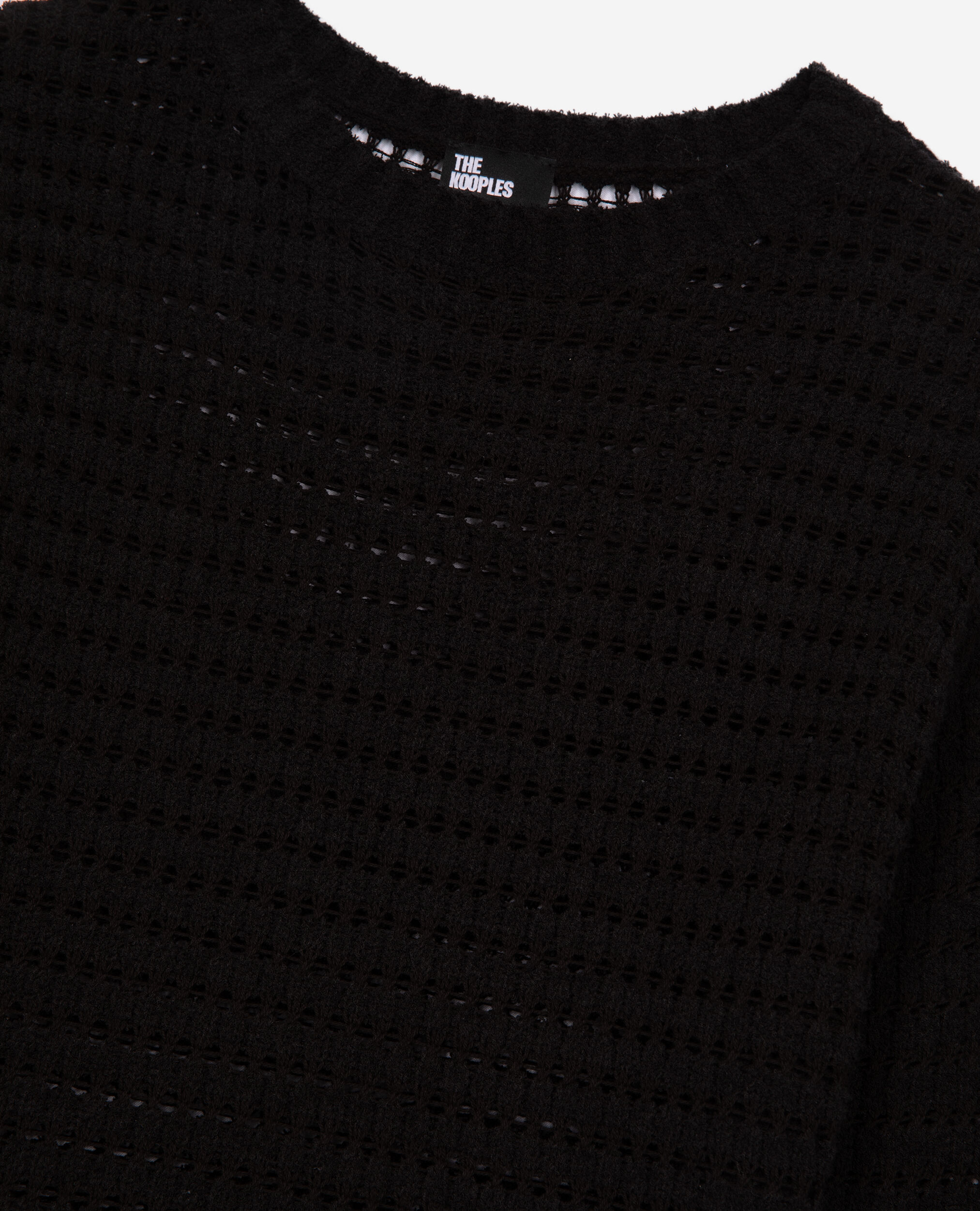 Pull ajouré mélangé noir, BLACK, hi-res image number null