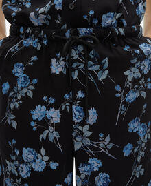 The Kooples HOMME BLACK BLUE bermuda imprimé fleuri noir