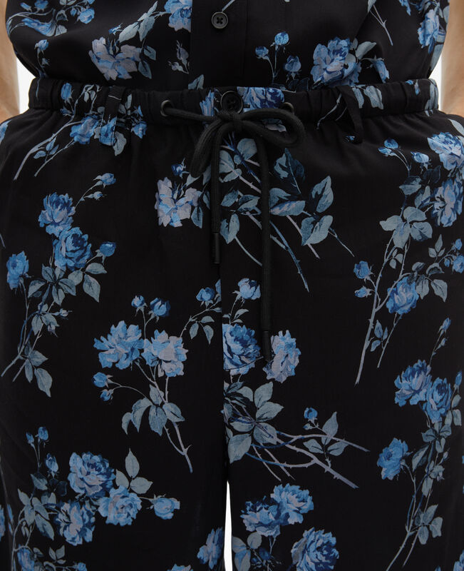 The Kooples HOMME BLACK BLUE bermuda imprimé fleuri noir
