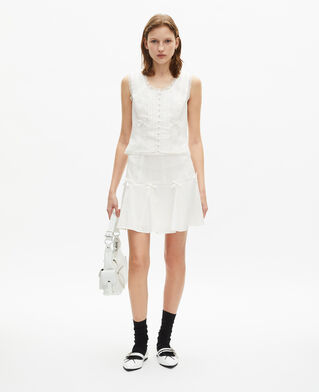 The Kooples FEMME ECRU top avec dentelle écru