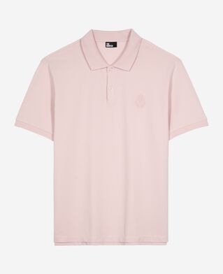 The Kooples MEN LILA piqué polo with classic pink collar