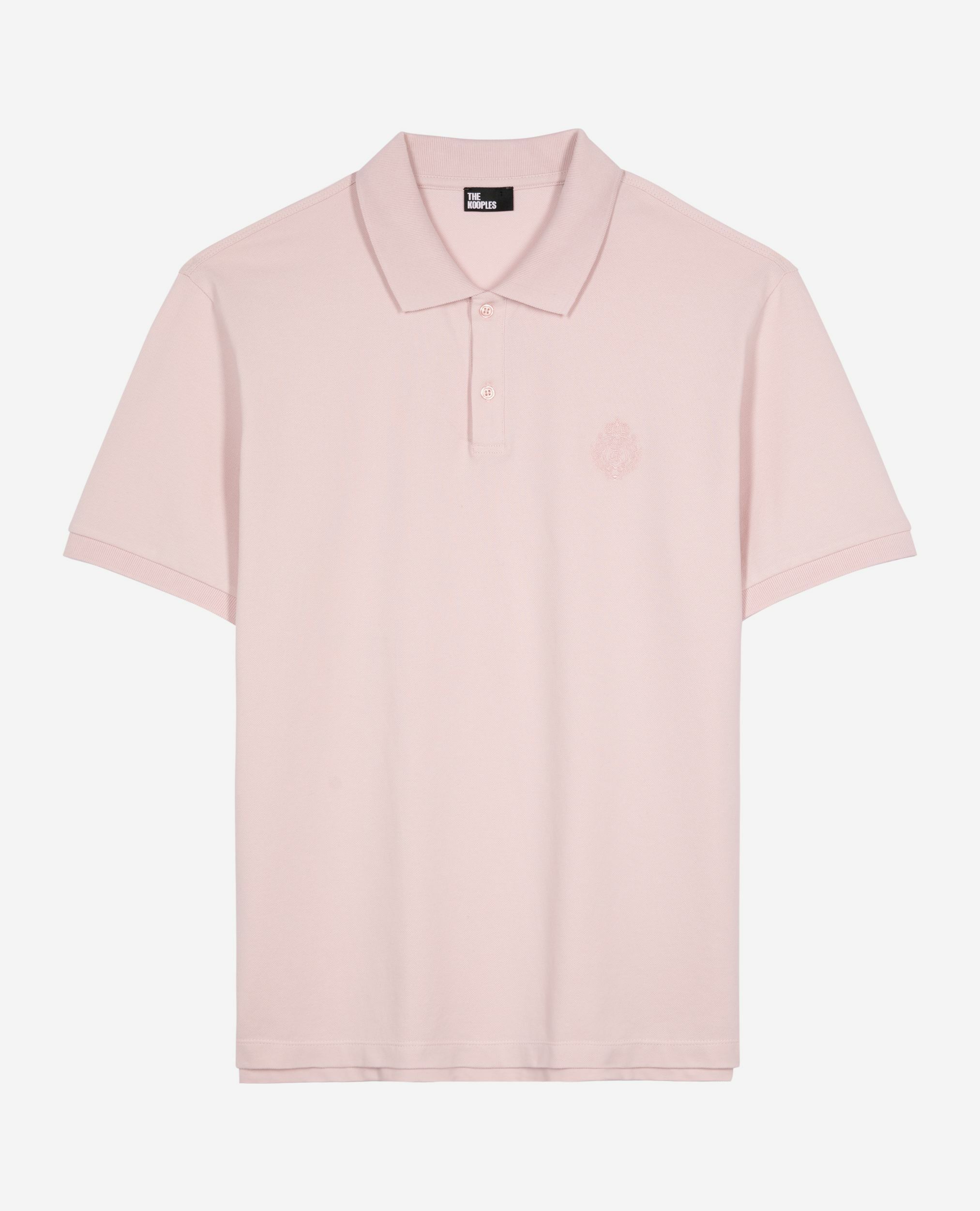 Polo en piqué col classique rose pâle, LILA, hi-res image number null