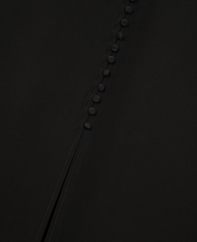 The Kooples FEMME BLACK jupe longue en soie noire
