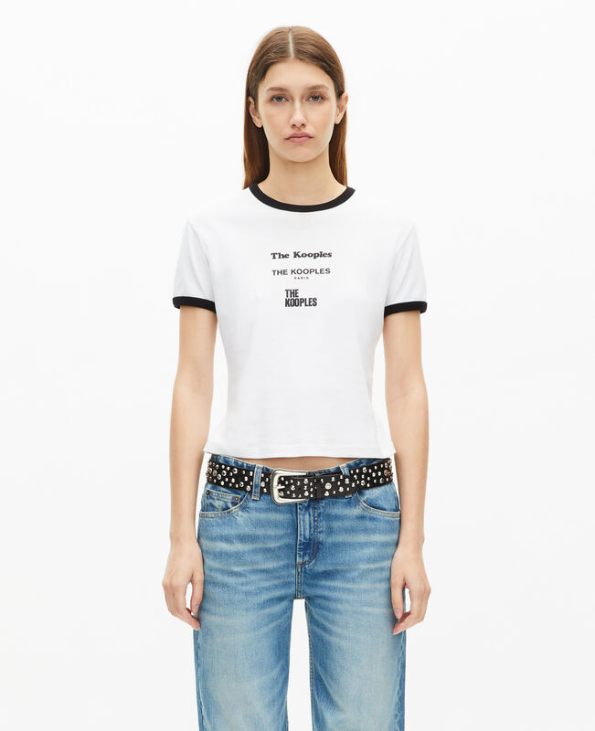 The Kooples FEMME WHITE t-shirt avec sérigraphie blanc