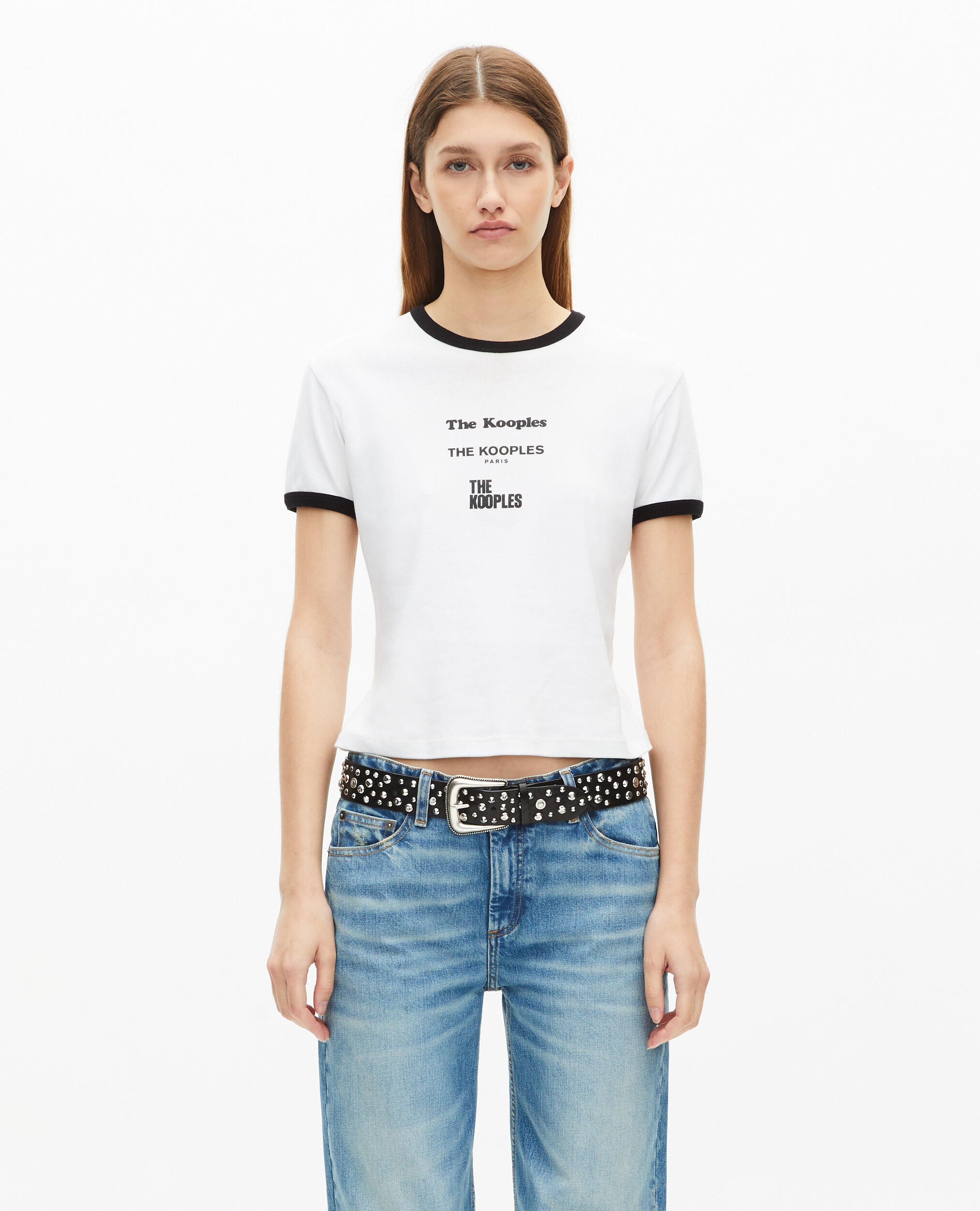 T-shirt avec sérigraphie blanc, WHITE, hi-res image number null