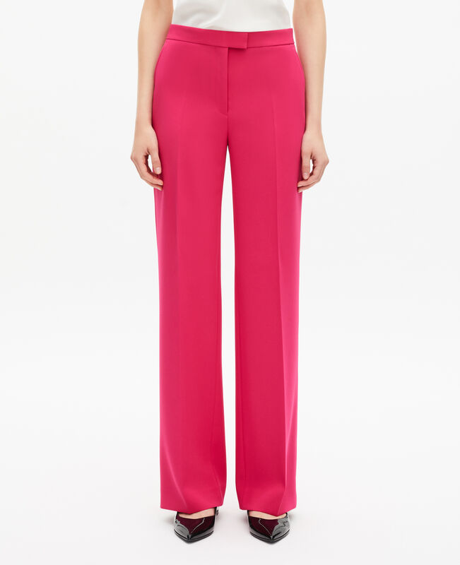 The Kooples FEMME PINK pantalon tailleur rose en crêpe
