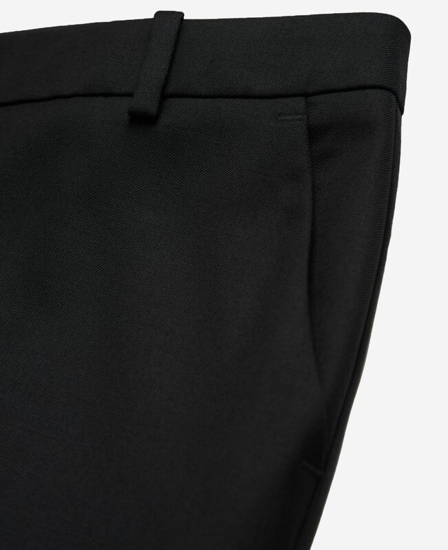 The Kooples FEMME BLACK pantalon tailleur en laine coupe ajustée noir 