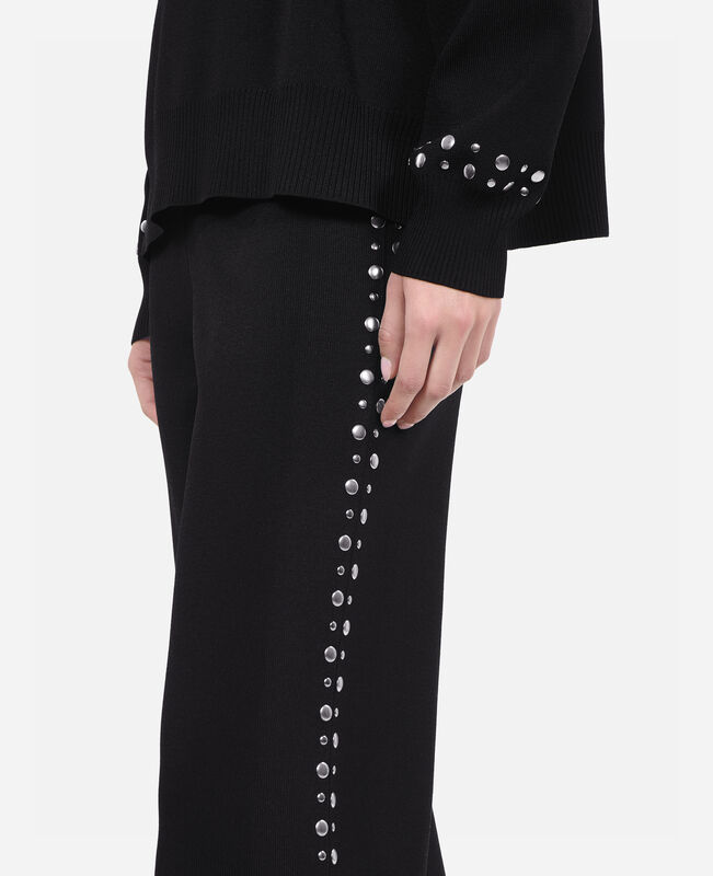 The Kooples FEMME BLACK sweatshirt avec studs noir