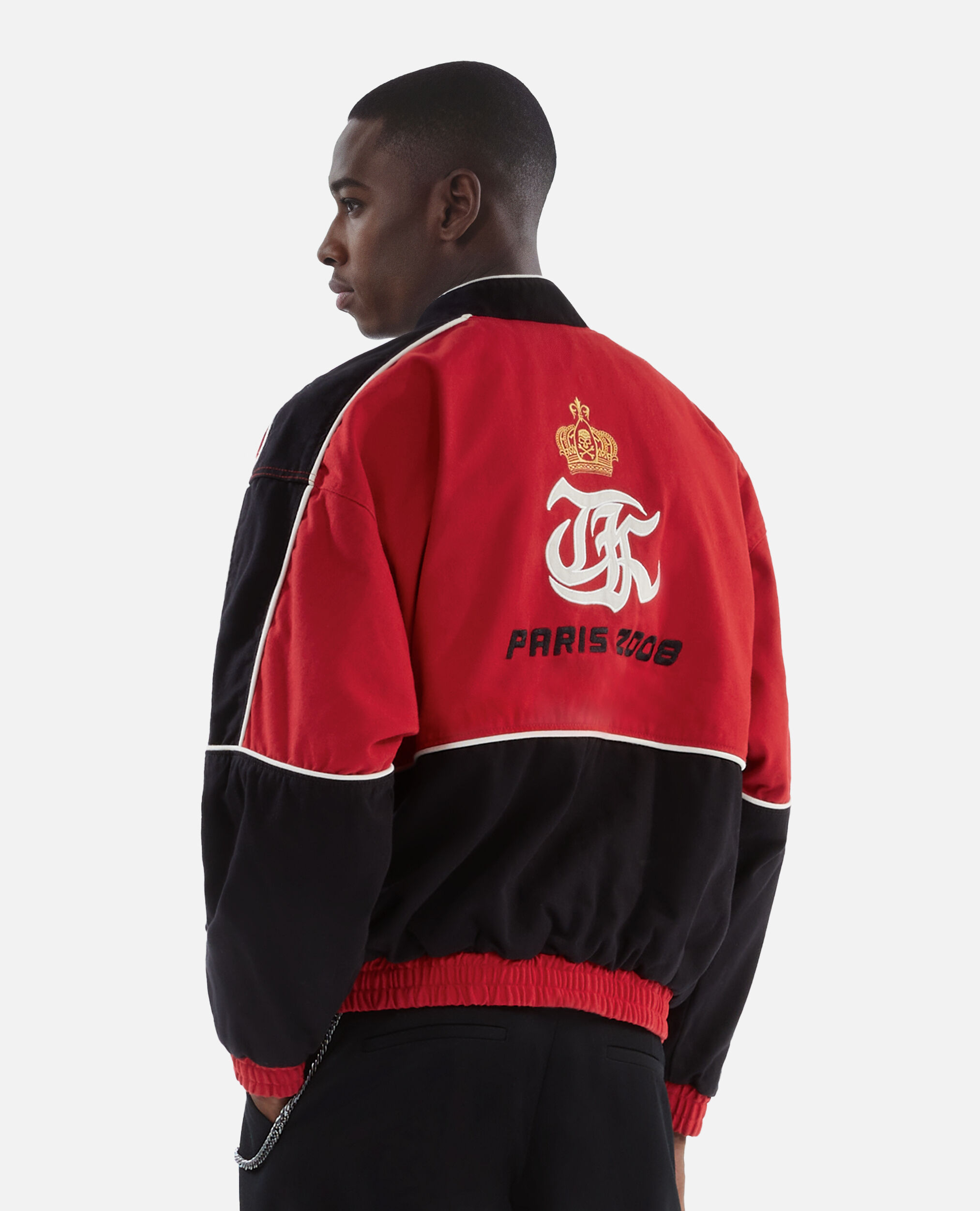Blouson style veste de course noir et rouge, BLACK - RED, hi-res image number null