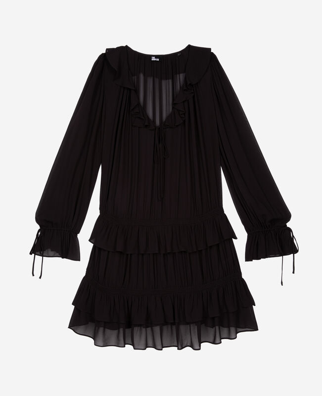 The Kooples FEMME BLACK STONE robe courte noire