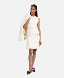 The Kooples FEMME ECRU jupe courte en maille écrue