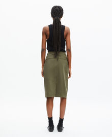 The Kooples FEMME KAKI jupe cargo midi kaki