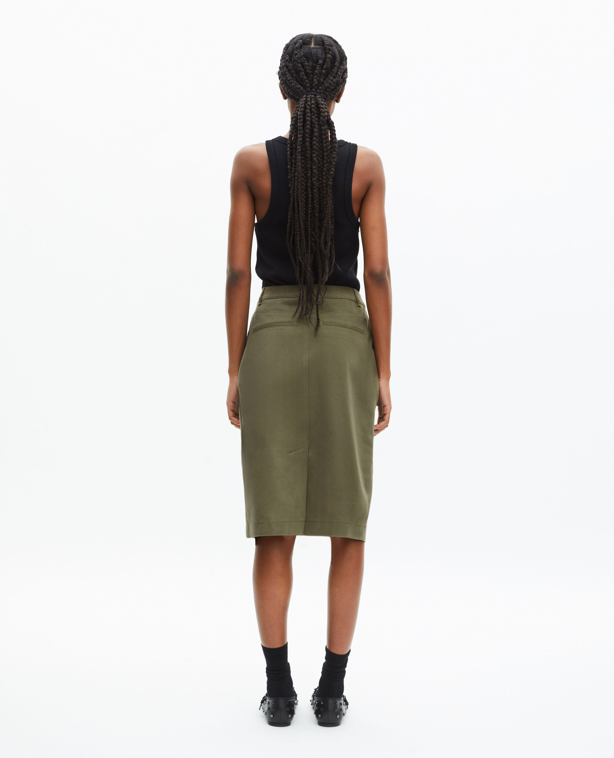 Jupe cargo midi kaki, KAKI, hi-res image number null