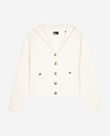 The Kooples FEMME ECRU cardigan en coton et laine ecru