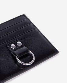 The Kooples FEMME BLACK porte cartes amelia en cuir noir