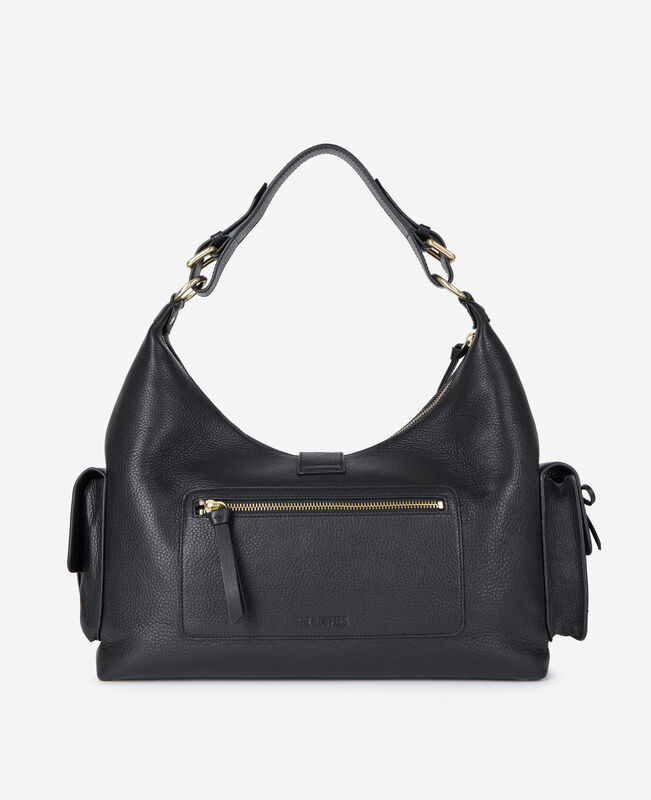 The Kooples FEMME BLACK sac amelia xl en cuir noir