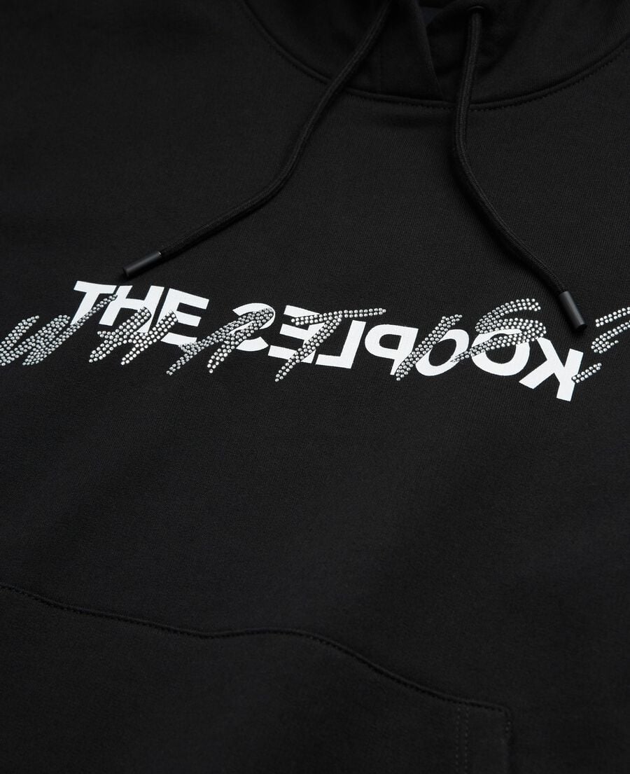 The Kooples FEMME BLACK sweatshirt à capuche what is avec strass noir