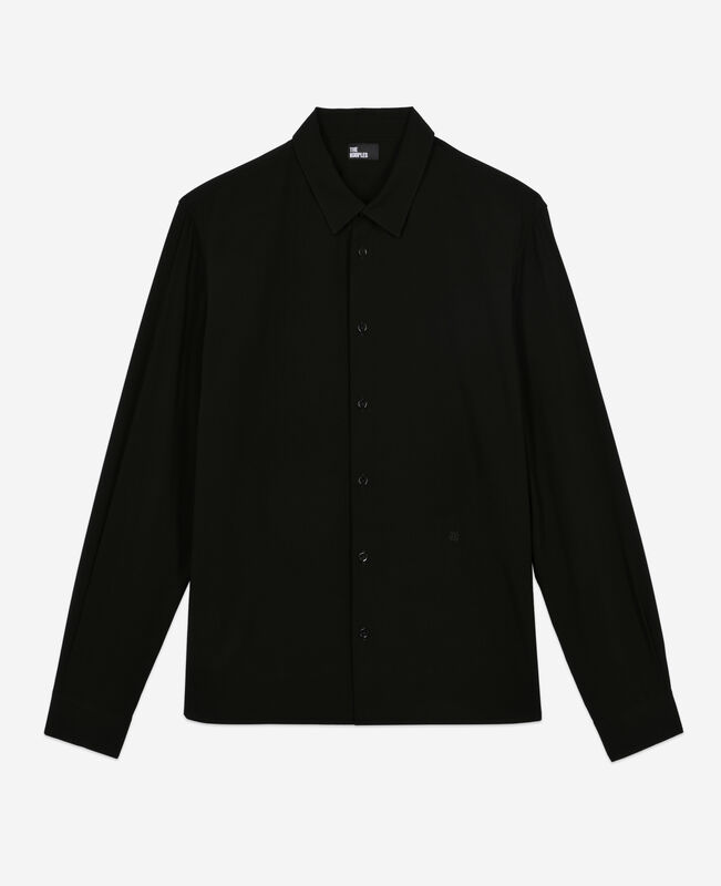 The Kooples HOMME BLACK chemise noire avec broderie