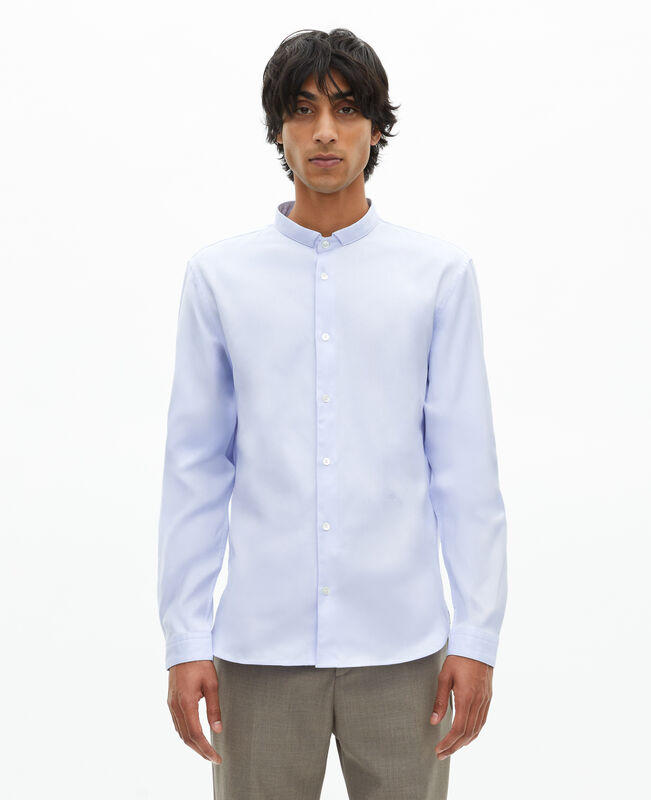 The Kooples HOMME BLUE chemise formelle col officier bleu ciel